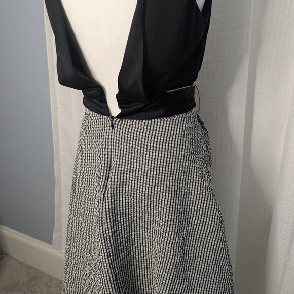 Signature by Robbie Bee Open Back Dress, Size 8, Black/White Check - Picture 7 of 7